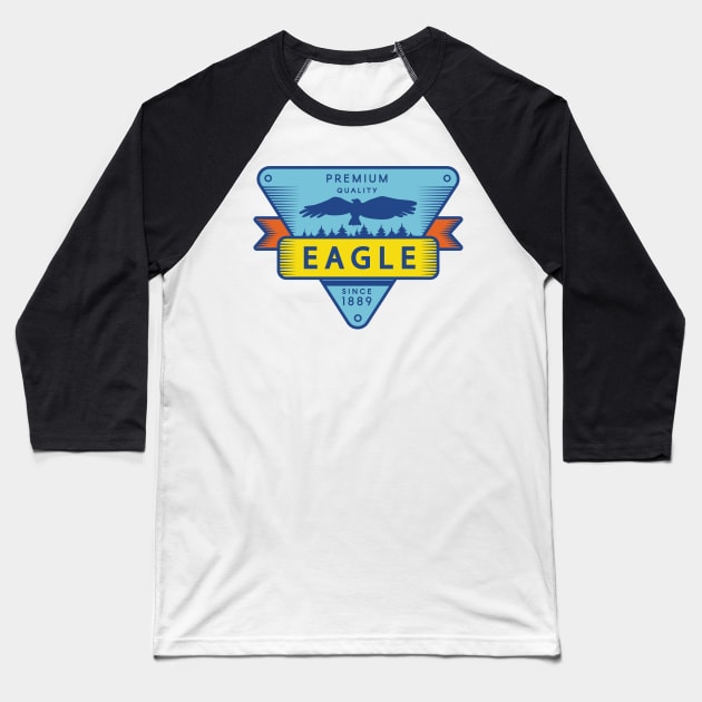 Mountains Eagle Baseball T-Shirt by My Artsam